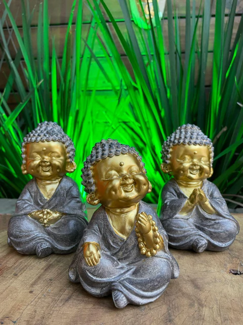 Trio de Budas Sorridentes