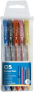 Caneta Gel CIS Glitter Multicor Blister c/ 5 unidades Ponta 1mm