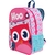 Mochila escolar DMW coruja G rosa