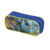 Estojo pvc BRW raptor duplo azul e amarelo 2 zíperes