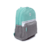Mochila escolar CLIO G cinza com verde água