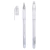 Caneta gel MOLIN branca 0.8 grip emborrachado