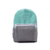 Mochila escolar CLIO G cinza com verde água - comprar online