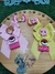 Conjunto com Laço Misty & Jigglypuff (4 Gargantilhas+ 4 laços 2 cada personagem)