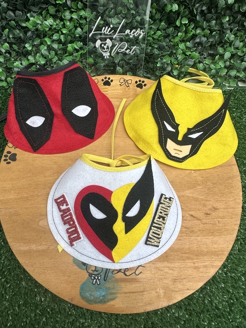 Gola em Feltro DeadPoll & Wolverine c/ 3 uni 1 de cada cor