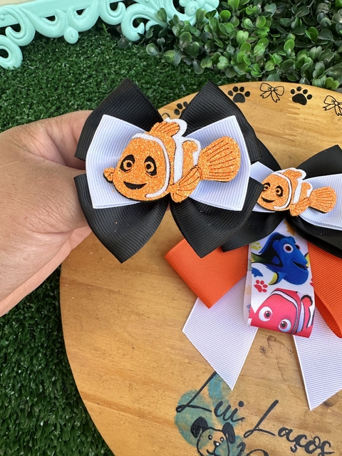 Conjunto Fêmea Nemo c/ 3 kits (3 Gargantilhas +3 laços )