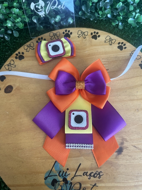 Conjunto Instagram c/ 5 kits (5 Laços +5 Gargantilhas)