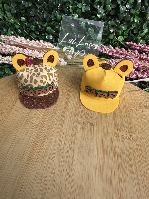 Boné Safari Tigre+ Onça c/ 4 uni (2 fêmea +2 macho) - comprar online