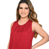 Blusa Luiza em Crepe - Elegância com Pregas e Botão nas Costas
