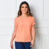 Blusa Sarah em Crepe GGT - Leveza e Feminilidade com Detalhes Delicados