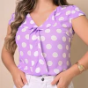 Blusa Amanda em Crepe GGT - Detalhes nas Mangas mais Feminilidade