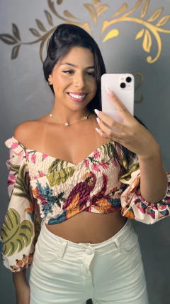 Cropped Latex Estampado na internet