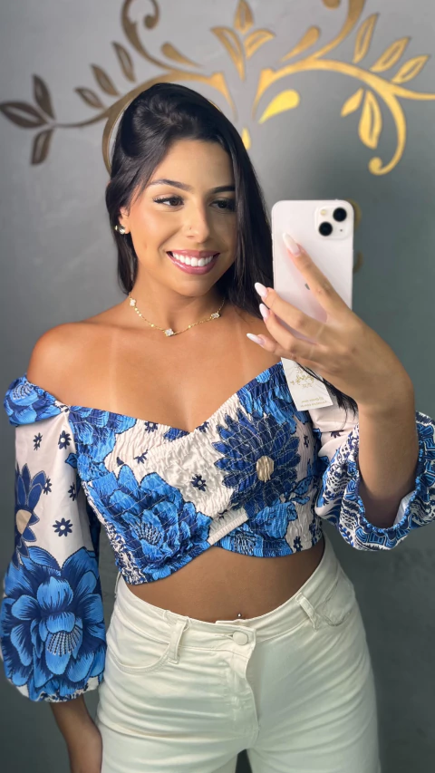 Cropped Latex Estampado - comprar online