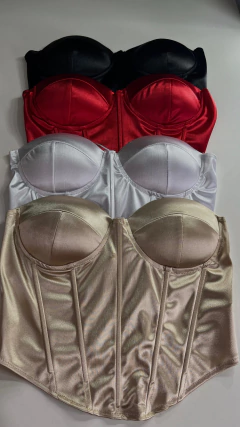 Corselet meia taça acetinado - comprar online