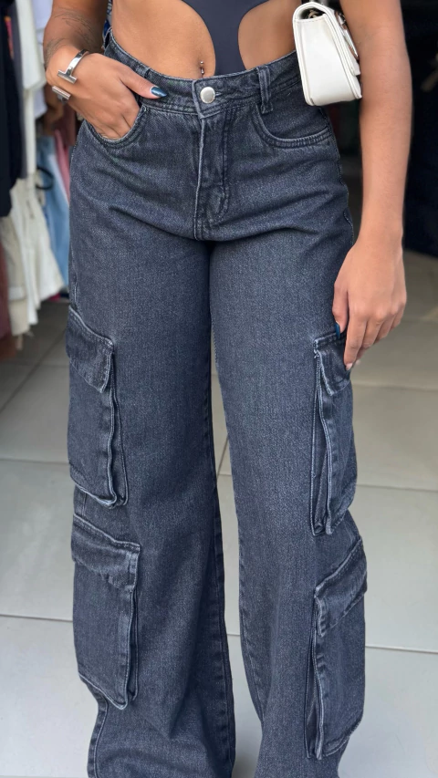 Calça Cargo 4 bolsos grafite - comprar online