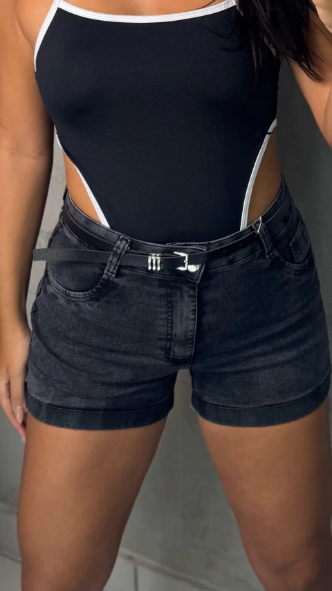 Short jeans grafite - comprar online