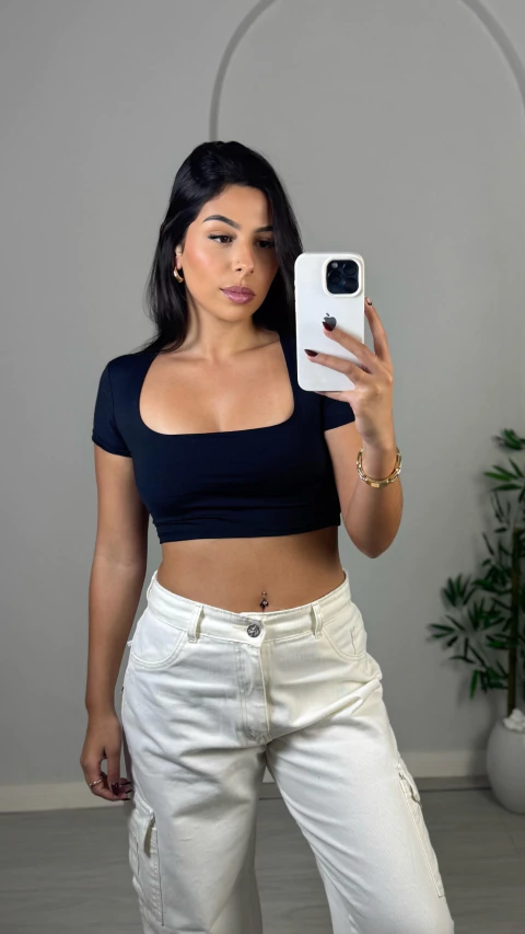 Cropped Taina Poliamida - comprar online