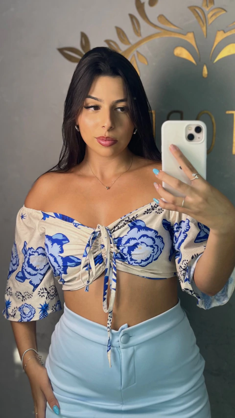 Cropped estampado Taina