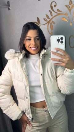 Jaqueta puffer peluciada - comprar online