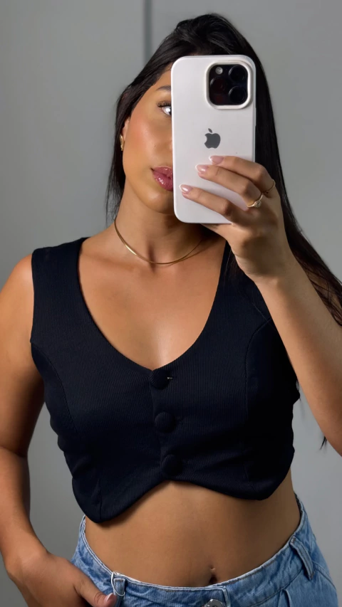 Cropped Colete - comprar online