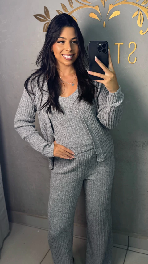 Conjunto 3 peças tricot mousse - comprar online