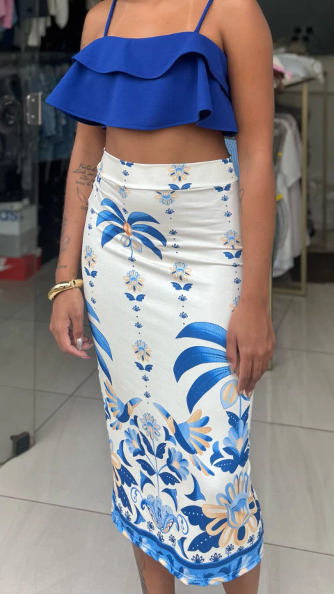 Saia estampada - comprar online