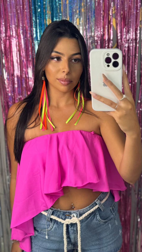 Cropped babado Mila - comprar online