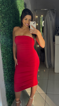 Vestido Midi Drapeado