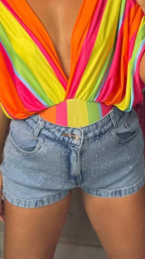 Short jeans brilho - comprar online