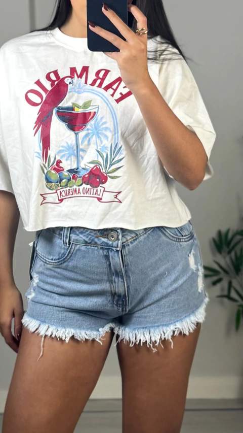 Short jeans desfiado - comprar online