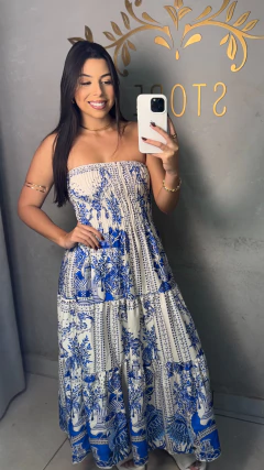 Vestido estampado latex - Kaze Store