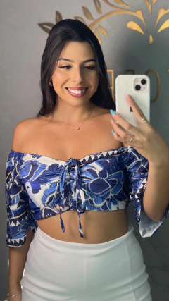 Cropped estampado Taina - comprar online