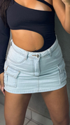 Saia Cargo Jeans Claro - comprar online