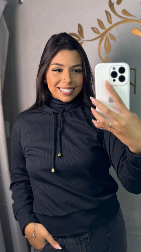 Blusa capuz flanelada - comprar online