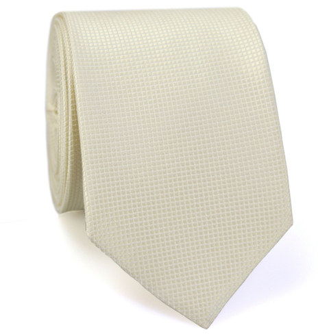Gravata Slim Champagne Textura Quadriculada