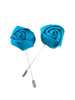Alfinete De Lapela Flor Azul Tiffany