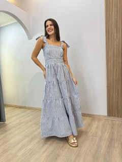 Vestido longo Juliana tricoline - loja online