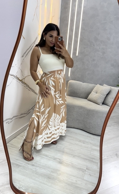 saia feminina longa estampada na internet