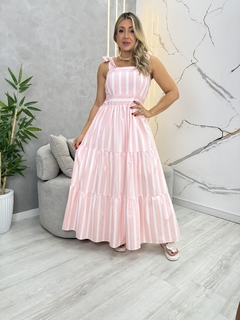 Vestido longo Juliana tricoline na internet