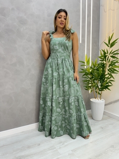 Vestido longo Juliana tricoline na internet
