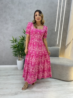 Vestido longo bordado