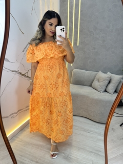 Imagem do Vestido longo bordado em laise