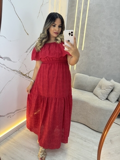 Imagem do Vestido longo bordado em laise