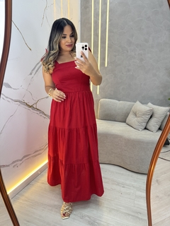 Vestido longo Juliana tricoline - loja online