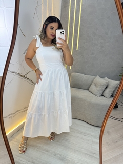 Vestido longo Juliana tricoline