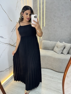Vestido longo plissado - comprar online