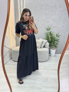 Vestido longo com manga algodão na internet