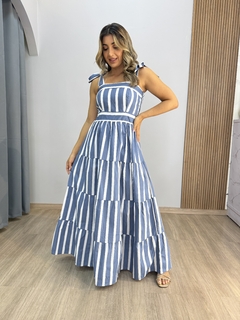 Vestido longo Juliana tricoline - loja online