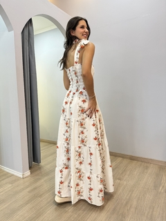 Vestido longo Juliana tricoline