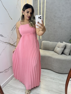 Vestido longo plissado - Look by maisa